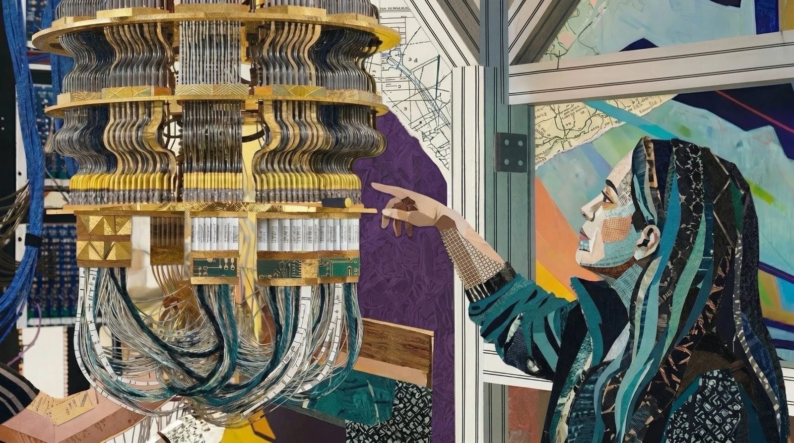 Artistic illustration of a quantum computer